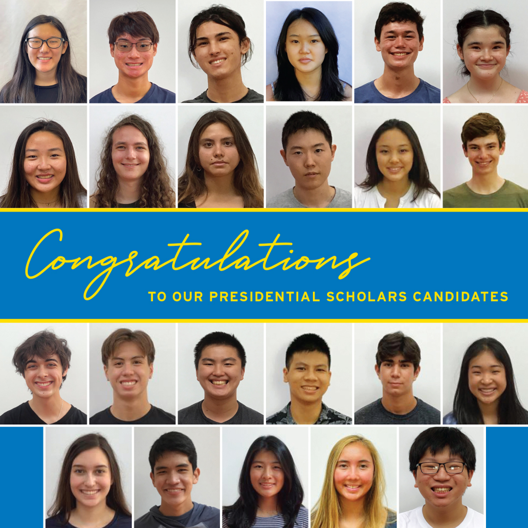Seniors Selected as Presidential Scholars Candidates 2022 Punahou School