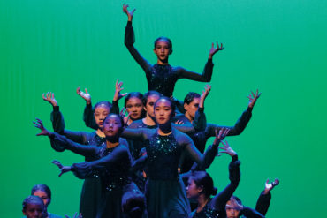 Dancers perform “Menacing Trees,” a Ballet Foundations number choreographed by David Barbour.