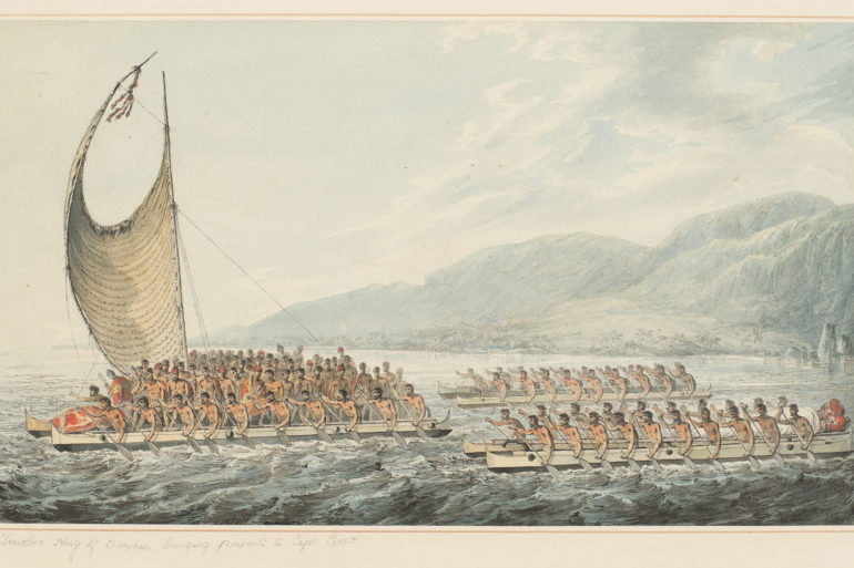 Kalani‘ōpu‘u Bringing Gifts to Captain Cook